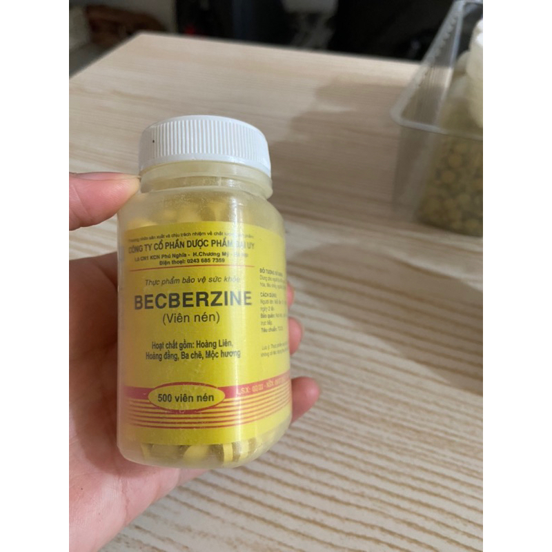 Berberin Đại Uy lọ 500 viên nén