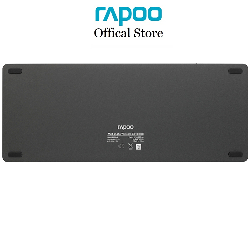 Bàn phím không dây Rapoo E9050G đa kết nối (Bluetooth 5.0/3.0/ USB 2.4Hz), pin sạc, phím hotkeys