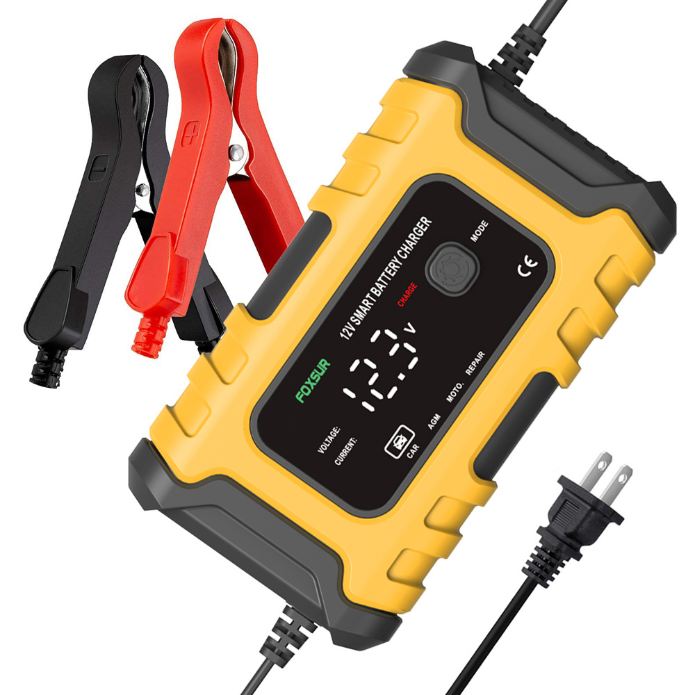 Bộ sạc ắc quy thông minh FOXSUR 12V 6A FBC1206D 4AH - 120AH khử sunfat và tự động ngắt khi đầy