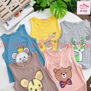 Áo thun ba lỗ sát nách cho bé trai bé gái minky mom đồ bé trai áo phông ba 3 lỗ sát nách chất thun lạnh minky