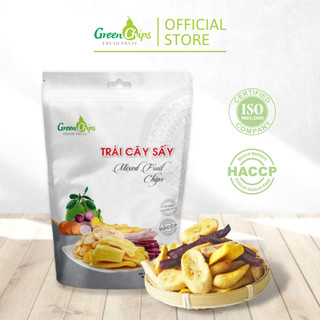 Trái Cây Tổng Hợp Sấy Khô 250g Tự Nhiên Green Chips