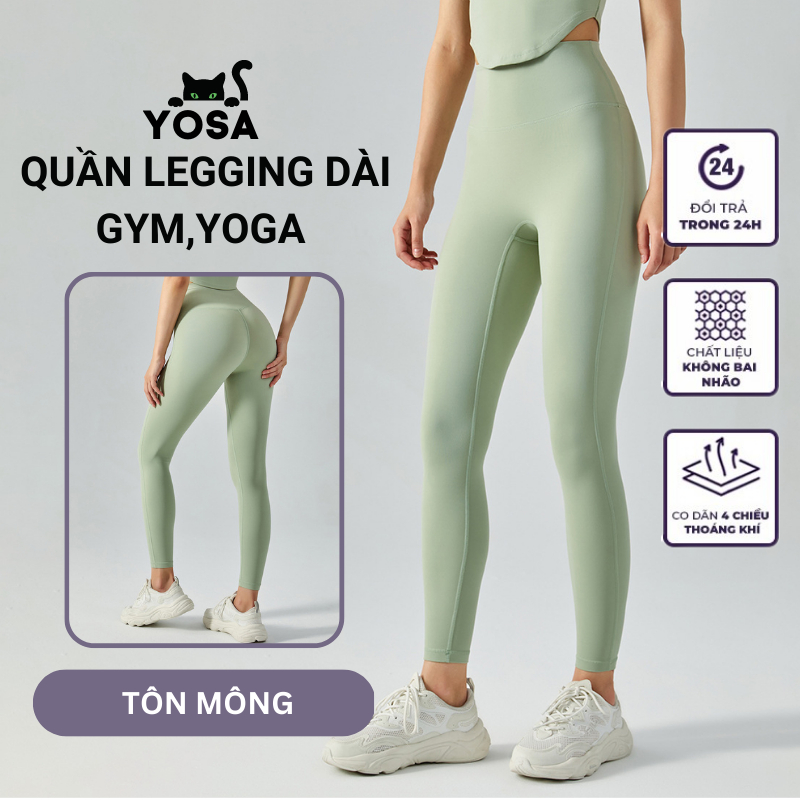 Quần Legging Nữ Tập Gym Yosa Ôm Sát Body Tôn Đường Cong Mềm Mại