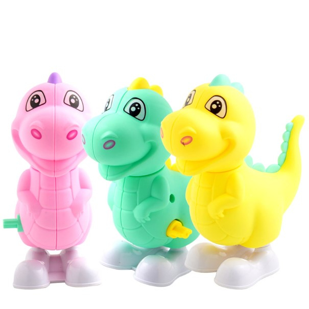 Đồ chơi khủng long lên dây cót đồng hồ nhảy lò cò