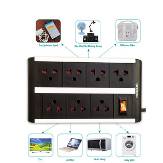 Ổ cắm điện cao cấp ucomen – 07 lỗ – dây 3 m - chuẩn úc