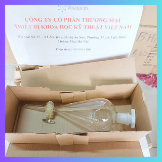 Bình lắng gạn/Phễu chiết quả lê khóa thủy tinh 60ml/125ml/250ml/500ml, Hãng Onelab