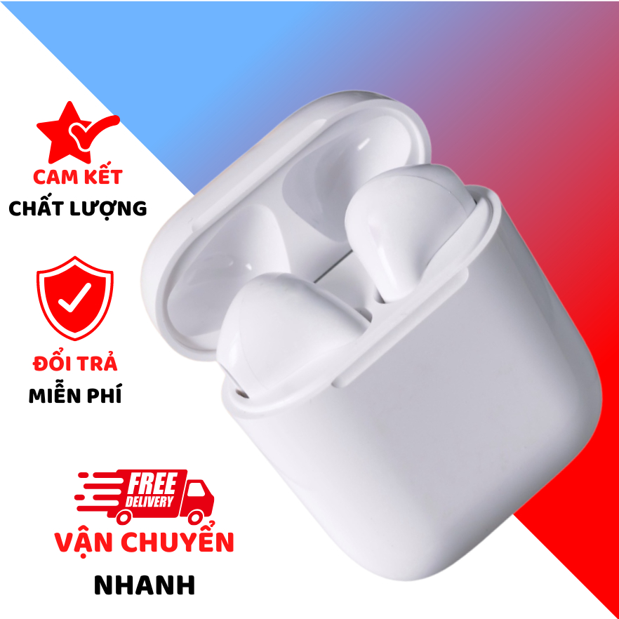 Tai Nghe Không Dây Bluetooth Thể Thao J12 TWS 5.0 Nghe Nhạc, Chơi Game Độ Trể Thấp -alado_official J12_Trang