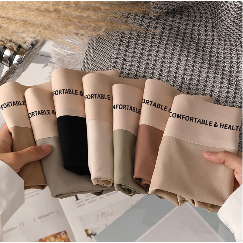 Quần Lót Su Lạnh Kháng Khuẩn Không Viền Cạp Cao HEALTH Có Lớp Đáy Cotton 1045