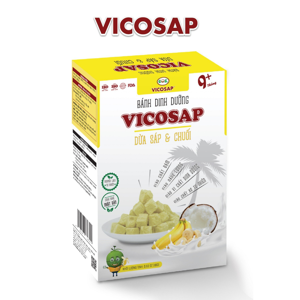 Bánh dinh dưỡng Dừa Sáp & Chuối - Vicosap