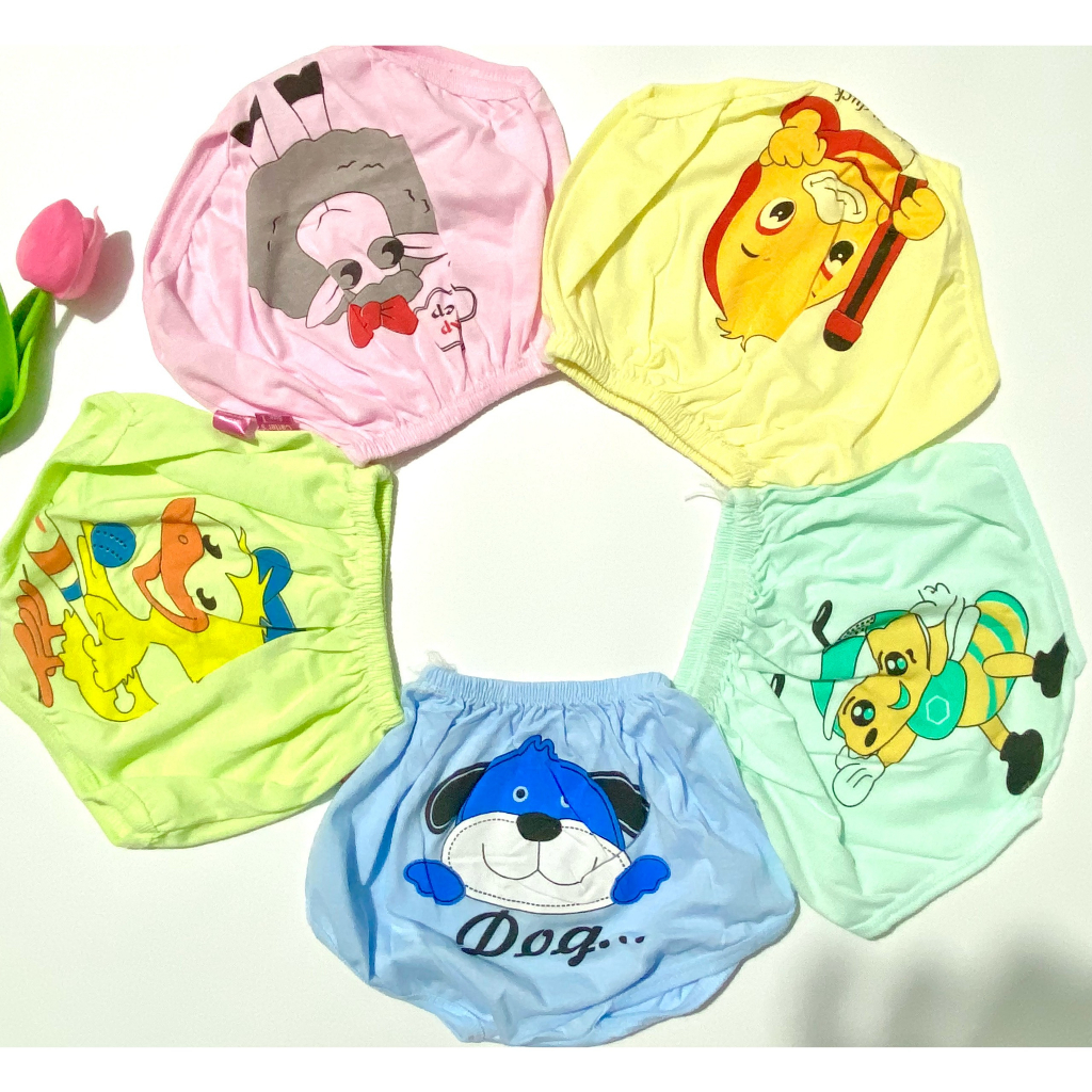 Combo 5 Quần chip đùi cotton 2 chiều bé trai gái 3-14kg