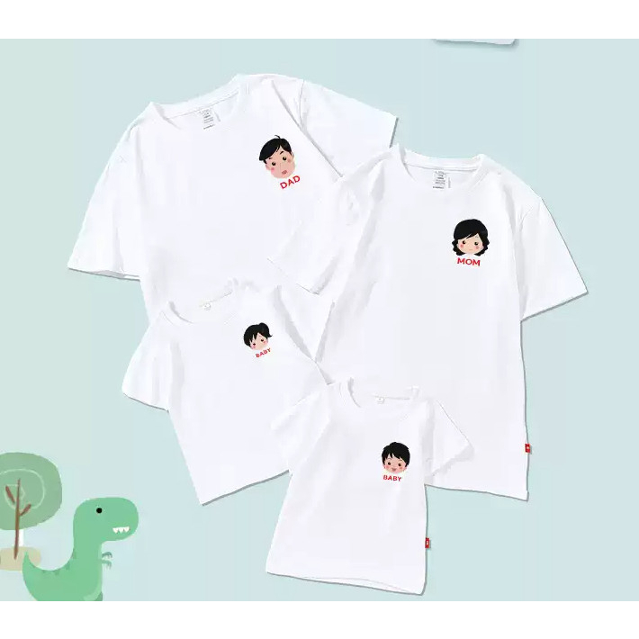Áo thun gia đình-nhóm-lớp 3,4,5 người chất cotton mịn đẹp