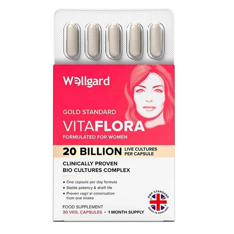 Vitaflora Wellgard men vi sinh 20 tỷ lợi khuẩn Elgon 1 hộp 30 viên