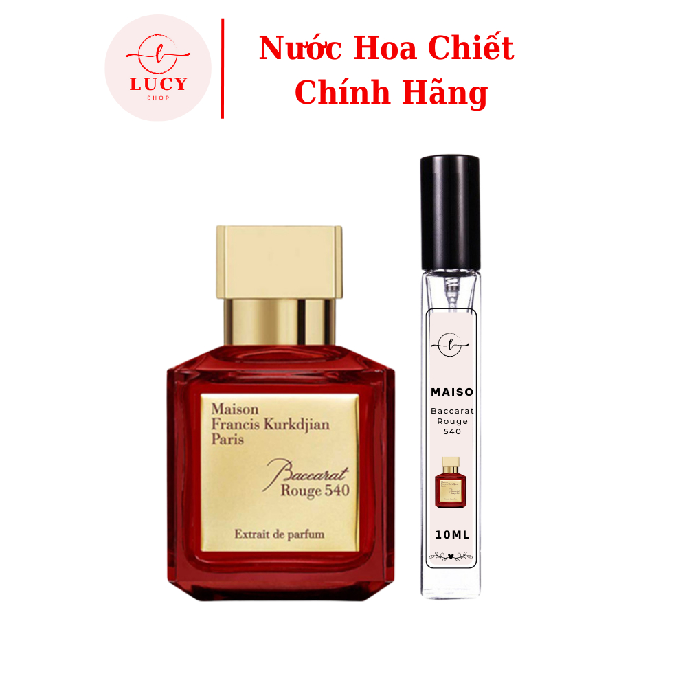 Nước Hoa Chiết Nữ Maison Baccarat Đỏ Extrait De Parfum - Biểu Tượng Của Sự Giàu Sang Phú Qúy 10Ml - Lucy Shop
