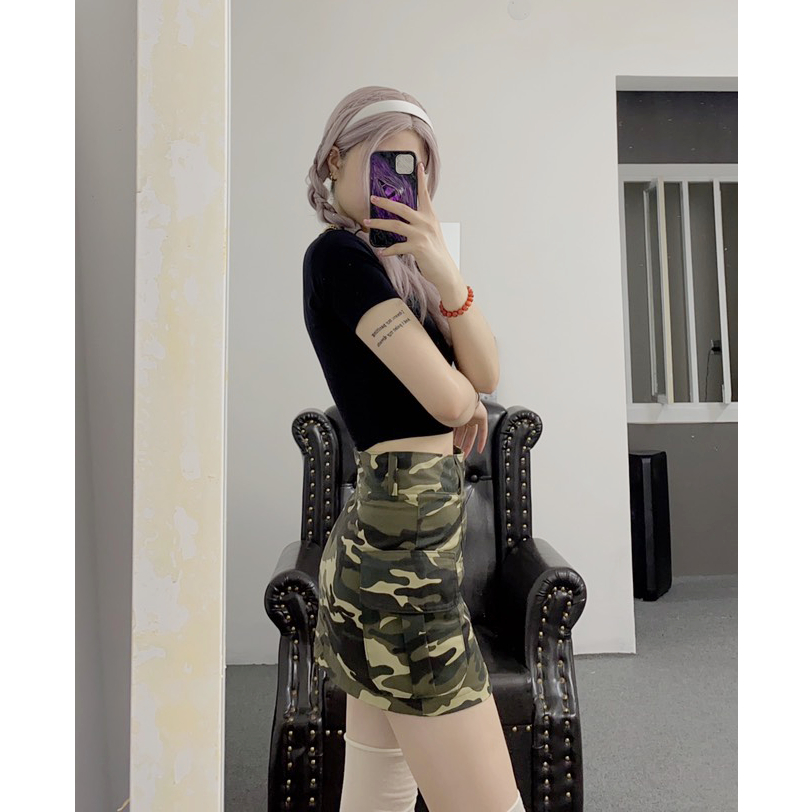 Áo thun croptop cotton 4 chiều ELWYN EL22