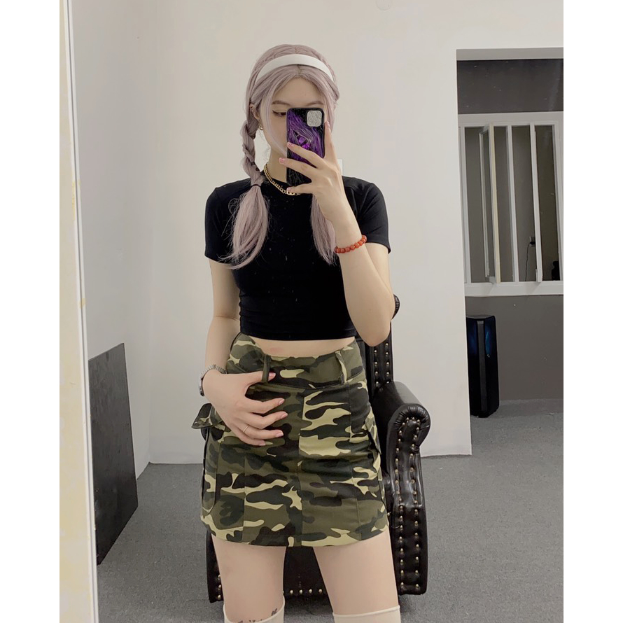 Áo thun croptop cotton 4 chiều ELWYN EL22