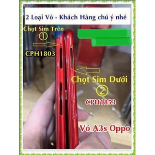 Vỏ Oppo A3s chọc sim trên