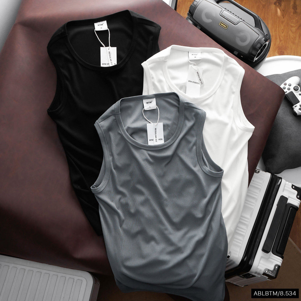 Áo thun ba lỗ, áo tanktop chất liệu cotton dệt gân mịn mát, mặc siêu êm BL5