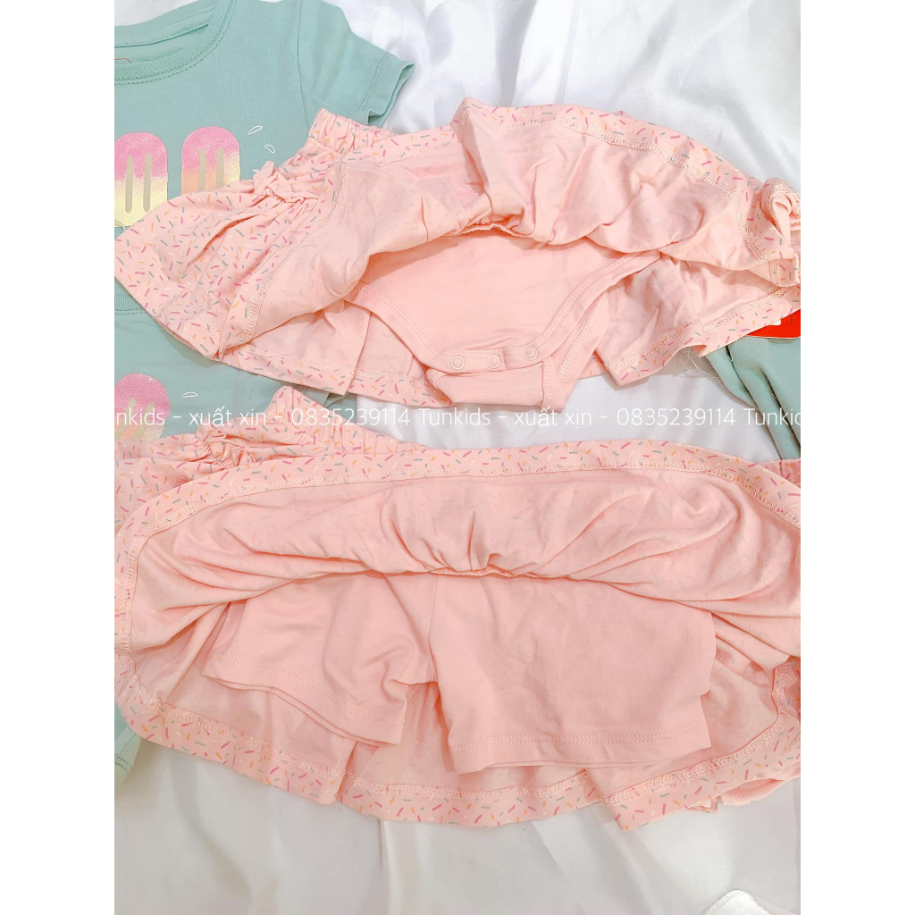 Set bộ cotton chân váy Muji xuất xịn