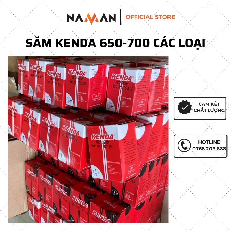 Săm Kenda 650 700 các loại van Mỹ AV, van Pháp FV phụ kiện ruột xe đạp