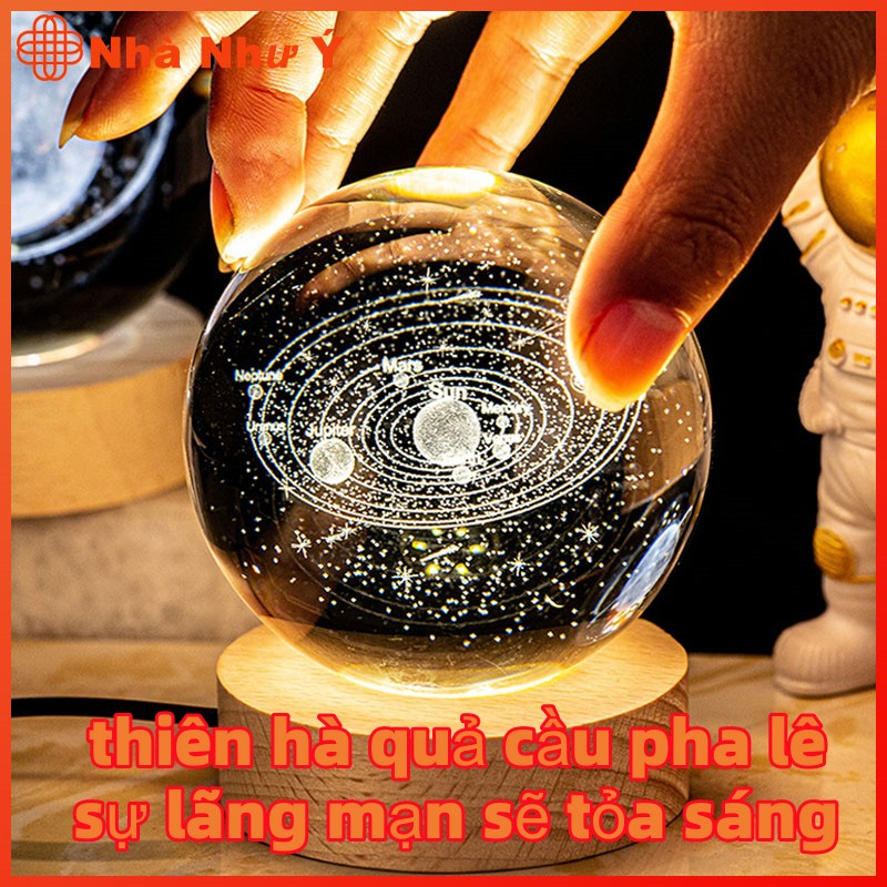 Sáng Tạo Quà Tặng Sinh Nhật Cosmos Series Quả Cầu Pha Lê Dạ Quang Đèn Ngủ Trang Trí Vật Trang Trí Quà Tặng Lễ Tình Nhân