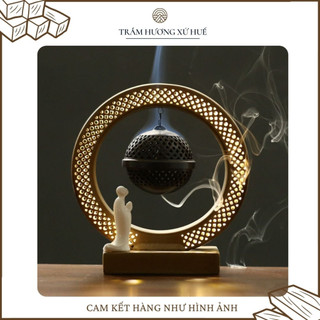 Thác khói nụ trầm hương phong thủy có đèn led - thác khói nụ trầm hương chảy ngược hàng cao cấp