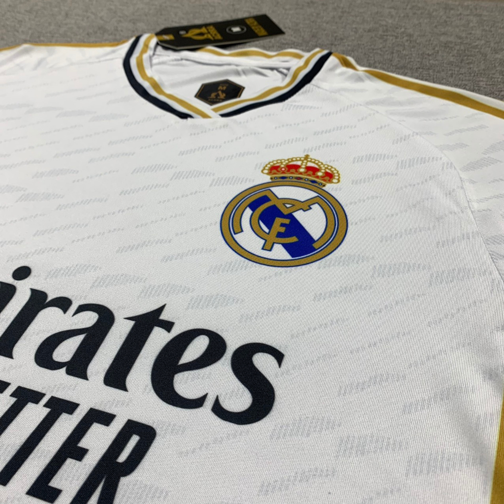 [ in lẻ , đội ] Bộ Quần Áo Thể Thao Bóng Đá Nam Nữ Real Madrid Thun thái logo in thoáng mát