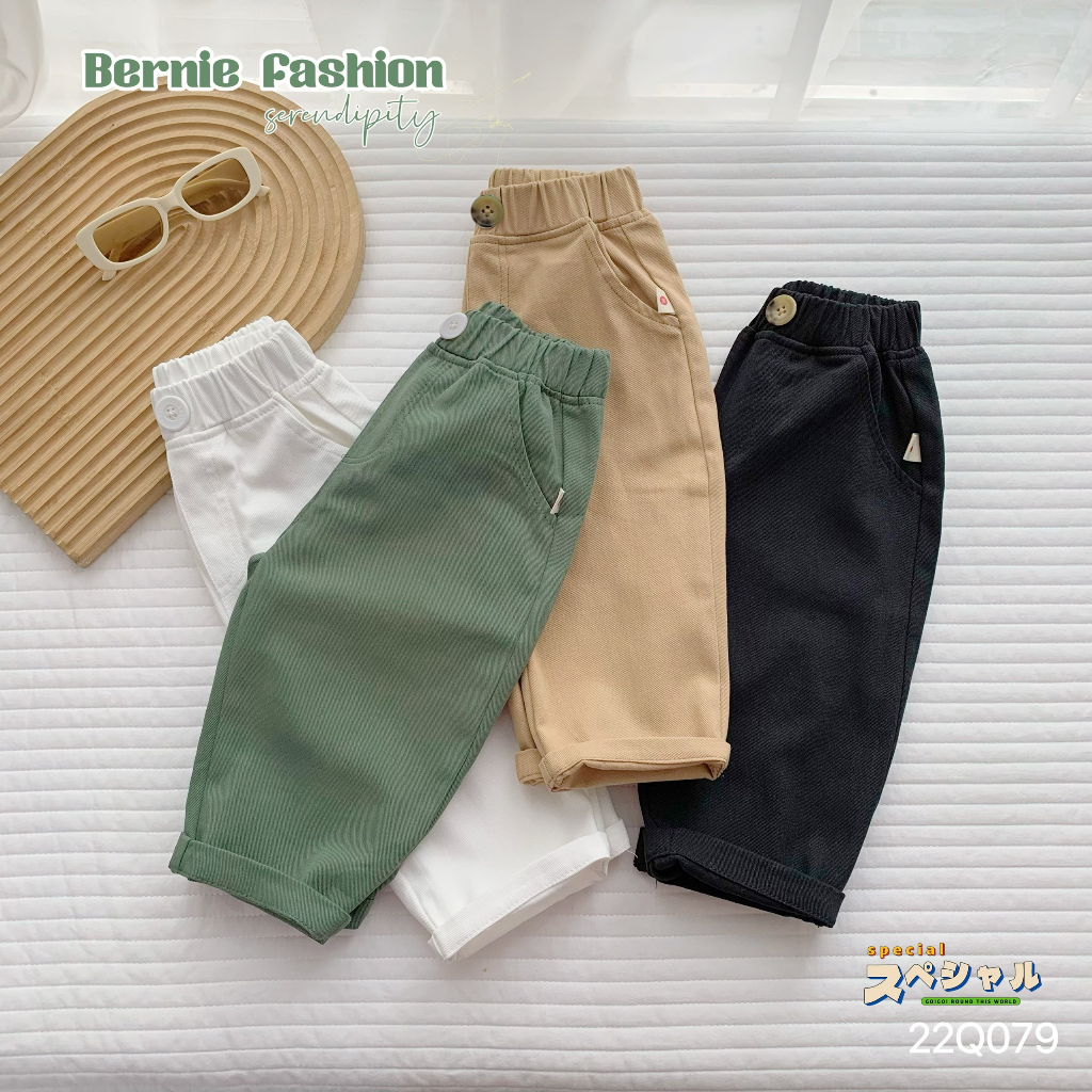 Quần kaki đính cúc 4 màu Bernie cho bé