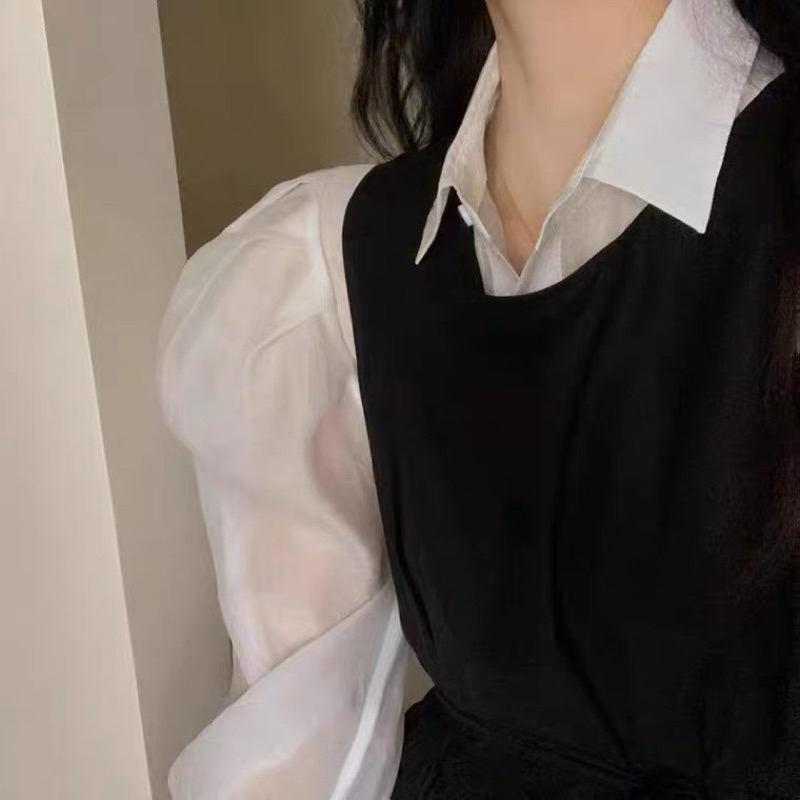 |IOIEN SET| Set yếm đen áo sơmi tiểu thư TLÉA