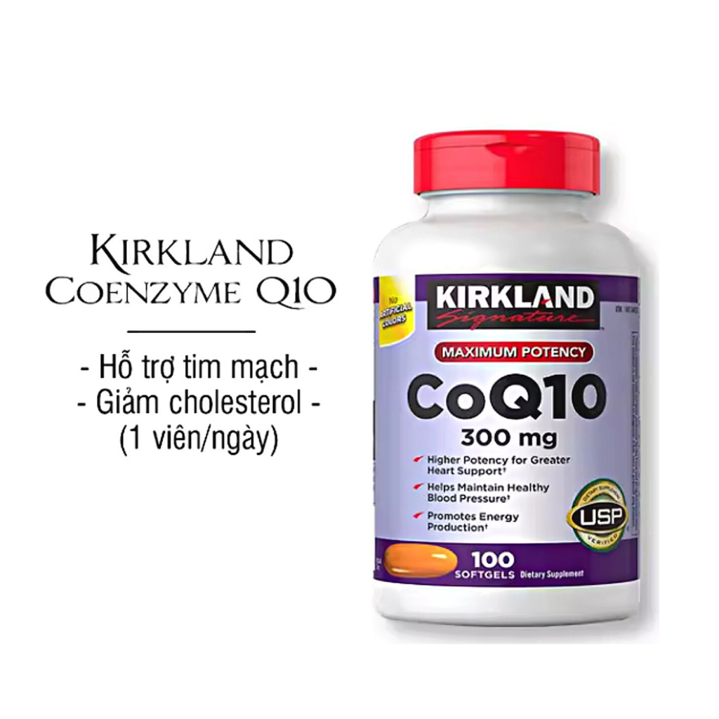 Viên uống hỗ trợ tim mạch CoQ10 Kirkland 100 viên