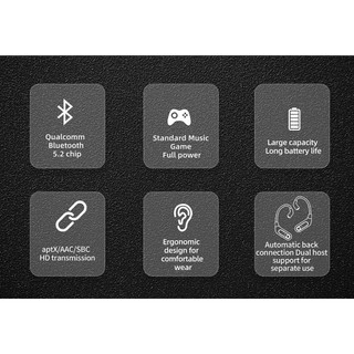 Cáp bluetooth KZ AZ15 Upgrade Wireless Headphones Bluetooth-compatible 5.2 Cable Wireless Ear Hook B/C PIN Connector Wit