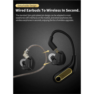 Cáp bluetooth KZ AZ15 Upgrade Wireless Headphones Bluetooth-compatible 5.2 Cable Wireless Ear Hook B/C PIN Connector Wit
