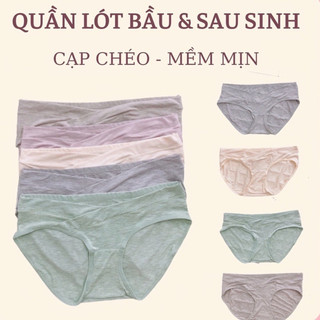Quần lót bầu cotton sợi tre thông hơi cạp chéo mềm mịn quần chip bầu và sau sinh PT07 co giãn đa chiều
