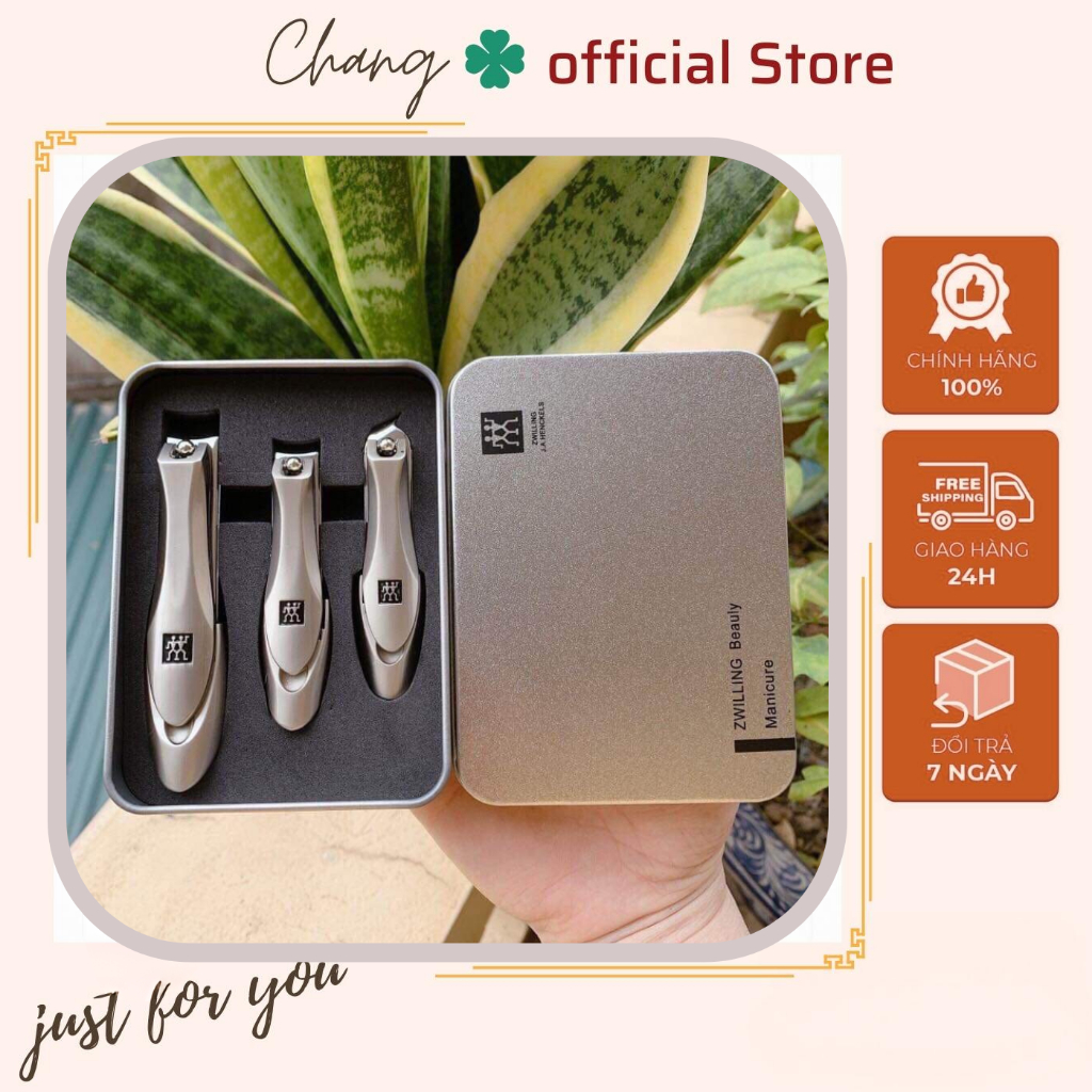HỘP 3 BẤM MÓNG TAY ZWILLING ĐỨC , CHẤT LIỆU THÉP GIÀY , SẮC ( Lưỡi Bấm Với Chất Liệu Thép Siêu Cứng, Vô Cùng Sắc Bén).