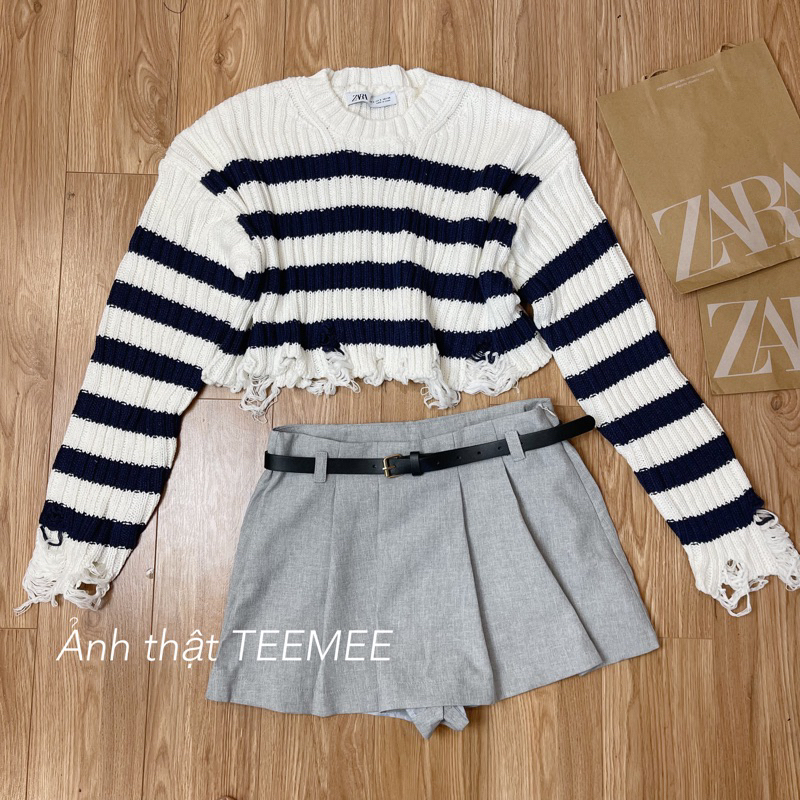 Quần váy xám kèm belt Za.ra