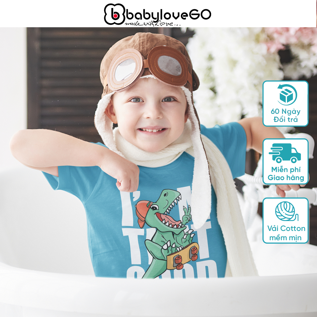 Áo thun cộc tay cho bé trai bé gái BabyloveGO áo phông in hình I'M THAT GOOD KL003