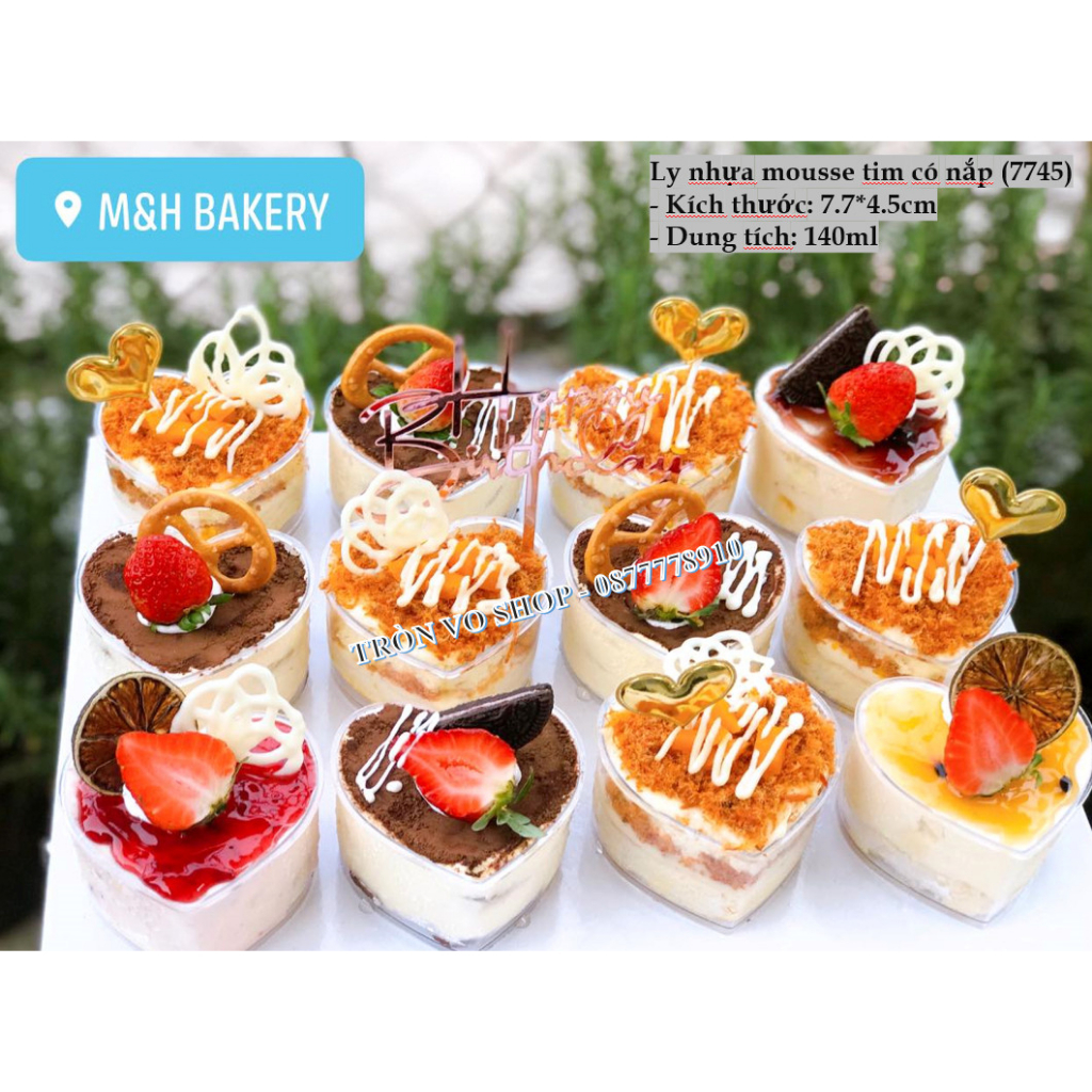 Ly nhựa mousse tim 7745 - 77*45mm