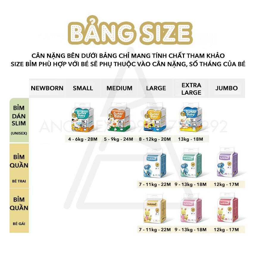 Bỉm Daddy Baby chính hãng Hàn Quốc DATE 2024
