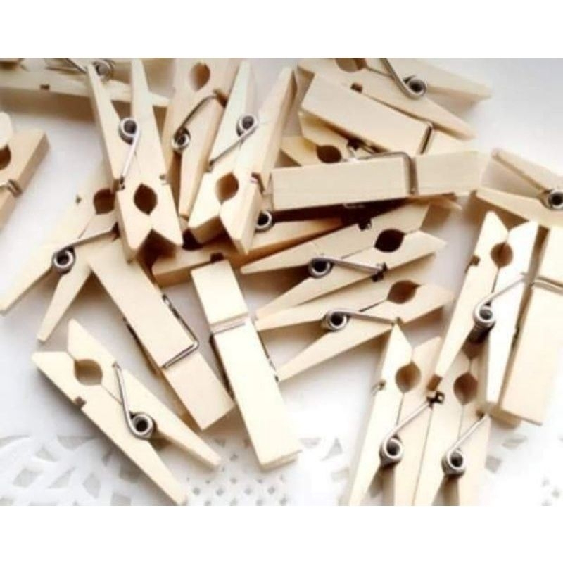 Sét 50 kẹp gỗ nhiều màu