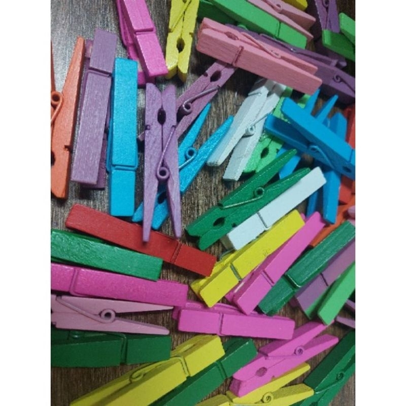 Sét 50 kẹp gỗ nhiều màu