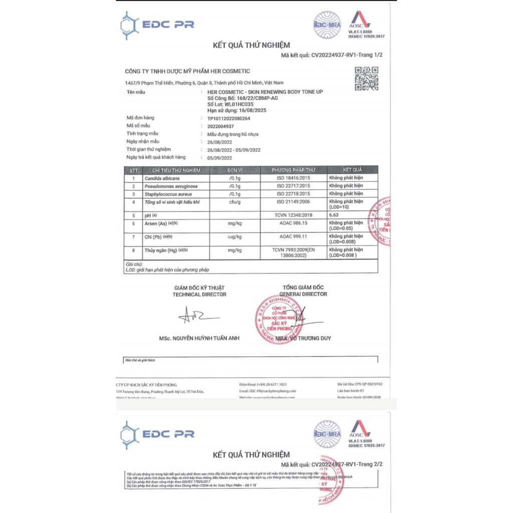 Kem Body Skin Renewing Body Tone Up SPF 30 PA ++ Hercosmetic Ban Ngày, NIACINAMIDE,ALPHA ARBUTIN, Dưỡng Trắng Tuýp 200gr