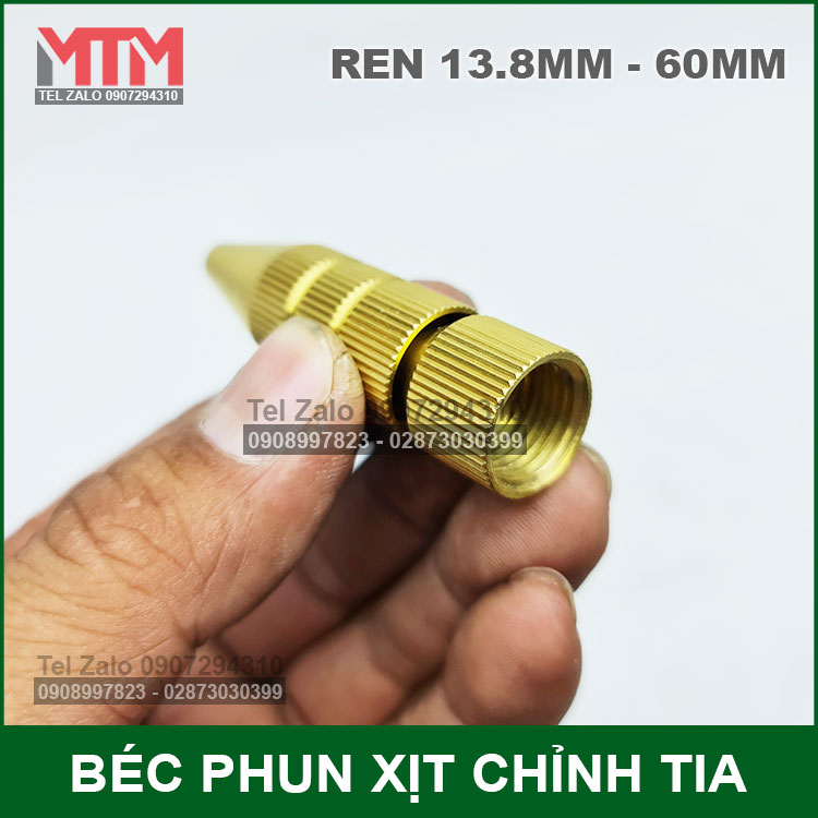 Béc phun xịt trừ sâu tưới cây áp lực có chỉnh tia – đồng 60mm
