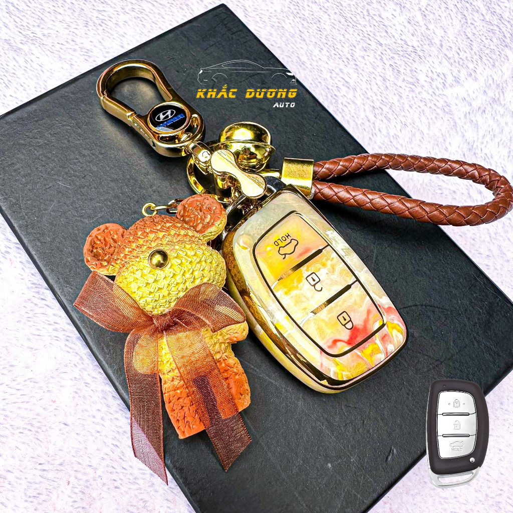 Ốp chìa khoá HYUNDAI I10 ELANTRA TUCSON vân đá hoa cương cao cấp sang trọng
