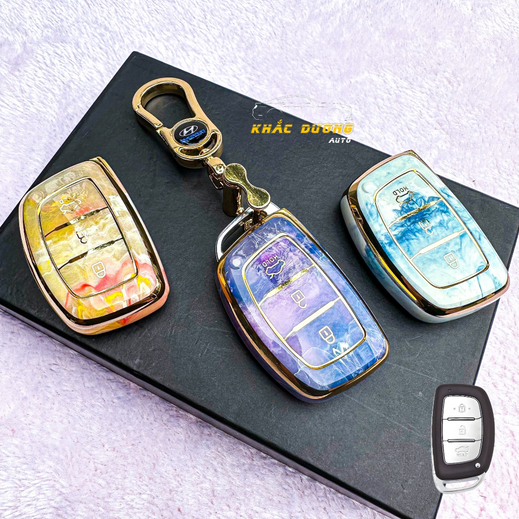 Ốp chìa khoá HYUNDAI I10 ELANTRA TUCSON vân đá hoa cương cao cấp sang trọng