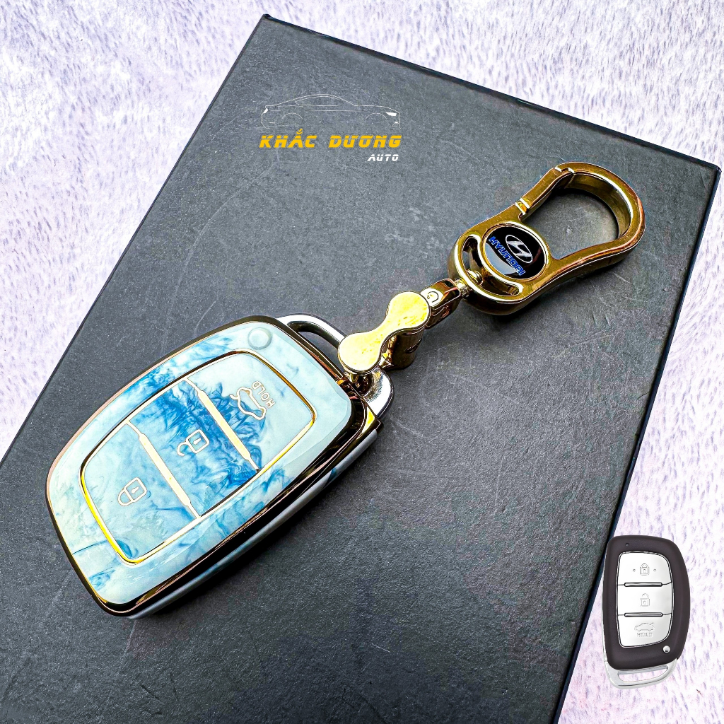 Ốp chìa khoá HYUNDAI I10 ELANTRA TUCSON vân đá hoa cương cao cấp sang trọng