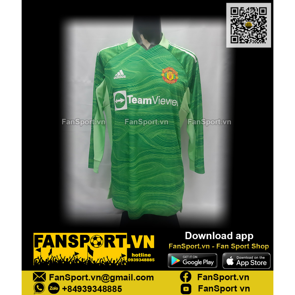 Áo thủ môn bóng đá Manchester United 2021-2022 away shirt GK goalkeeper GT8421 chính hãng size L