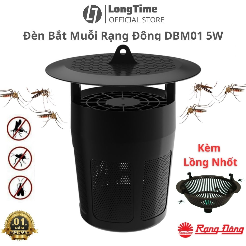 Đèn bắt muỗi Rạng Đông công suất 5W DBM01 không gây tiếng ồn