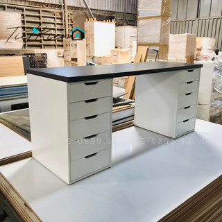 Bàn làm việc Ikea sản xuất tại xưởng NTTK đã lắp sẵn Freeship HCM BLV1