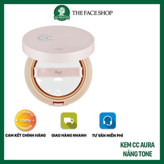 Kem nền trang điểm chống nắng SPF30 PA++ nâng tone sáng da Aura CC Cream The Face Shop 20g