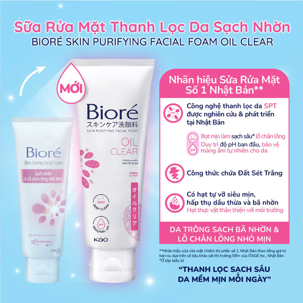 Sữa rửa mặt Bioré 100g