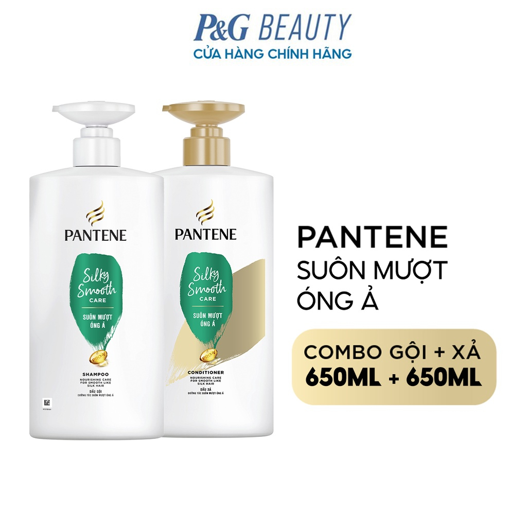 Combo Dầu Gội PANTENE ProV Chai 650ML/chai Và Dầu Xả PANTENE Chai 650ML/chai