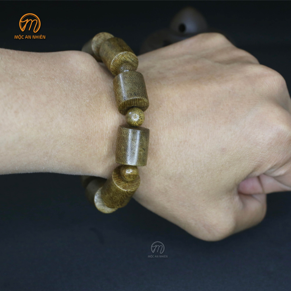 Vòng tay gỗ Trầm Hương đốt trúc thơm, vòng gỗ Trầm Hương đốt trúc chuẩn tự nhiên